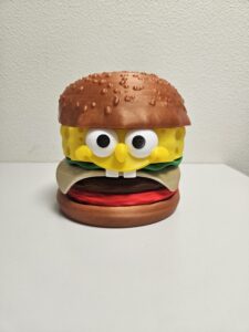 Svampebob-burger printet i PLA