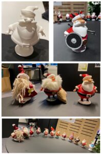 Til højtiderne Påske/Jul laver vi her på kontoret - Etac Immedia - en konkurrence hvor vi pimper et kedeligt ensfarvet print i højtidens tema. Det er årets store begivenheder og det er en stor ære at blive kåret som den bedste, så folk går virkelig op i det for at vinde. Vedhæftet billeder af julens arbejde.
