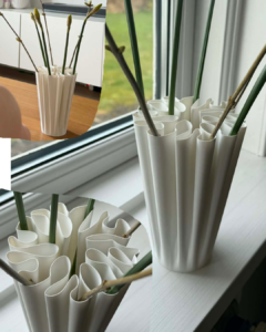 Her ses en vase jeg designede og tegnede på forespørgsel fra min søster. Tegnet i Fusion.